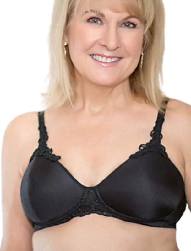 Women's wireless bras for all - day comfortAmerican Breast Care 105 Petite T-Shirt Bra Black | Black Mastectomy T-Shirt Bra | Black Pocketed T-Shirt Bras Women's wireless bras for all - day comfortAmerican Breast Care 105 Petite T-Shirt Bra Black | Black Mastectomy T-Shirt Bra | Black Pocketed T-Shirt Bras