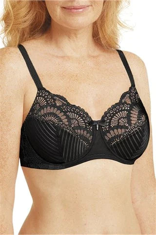 Women's nursing bras with easy - access clipsAmoena Karolina Padded Wire-Free Bra - Black/Sand Women's nursing bras with easy - access clipsAmoena Karolina Padded Wire-Free Bra - Black/Sand