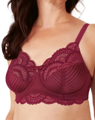 Women's wireless bras for all - day comfortAmoena Karolina Underwire Bra - Red/Light Sand Women's wireless bras for all - day comfortAmoena Karolina Underwire Bra - Red/Light Sand