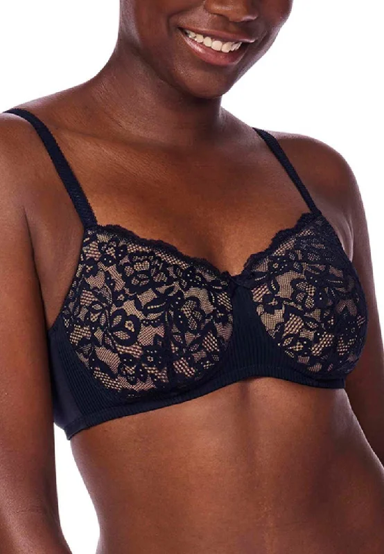 Women's full - cup bras for maximum coverageAmoena Kyra Wire-Free Padded Bra - Dark Blue/Sand Women's full - cup bras for maximum coverageAmoena Kyra Wire-Free Padded Bra - Dark Blue/Sand