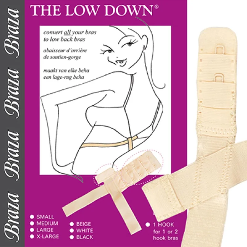 Women's white bras for a clean appearanceBraza The Low Down® - Low Back Bra Converter 1 Hook, Nude | Low Bra Bra Converter Women's white bras for a clean appearanceBraza The Low Down® - Low Back Bra Converter 1 Hook, Nude | Low Bra Bra Converter