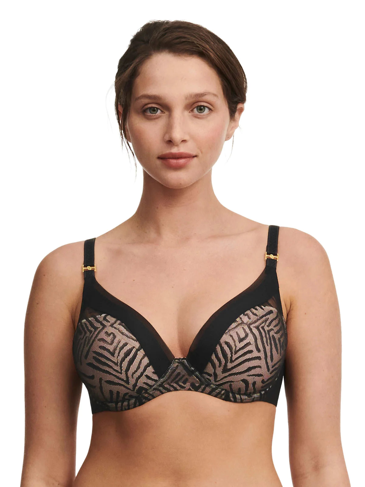 Women's sports bras with a racerback designChantelle - Graphic Allure T shirt Bra | Black Women's sports bras with a racerback designChantelle - Graphic Allure T shirt Bra | Black