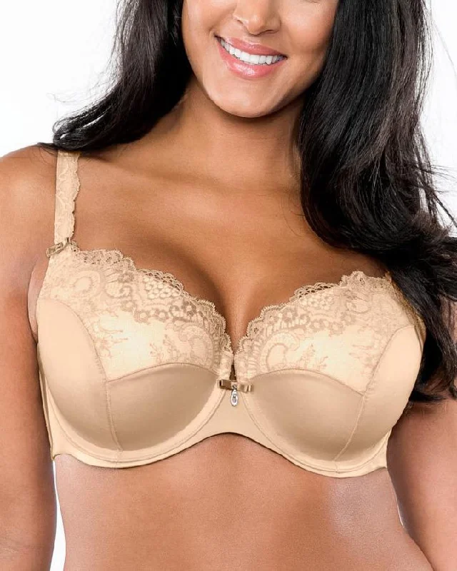 Strapless bras for wearing with strapless tops and dresses Curvy Couture Tulip Lace Push Up Bra (More colors available) - 1017 - Champagne Nude Strapless bras for wearing with strapless tops and dresses Curvy Couture Tulip Lace Push Up Bra (More colors available) - 1017 - Champagne Nude