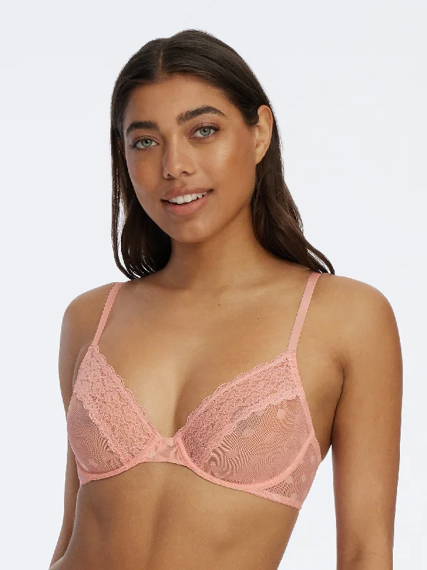 Women's pastel - colored bras for a soft lookDare Dot Unlined Underwire Plunge Bra - FINAL SALE Women's pastel - colored bras for a soft lookDare Dot Unlined Underwire Plunge Bra - FINAL SALE
