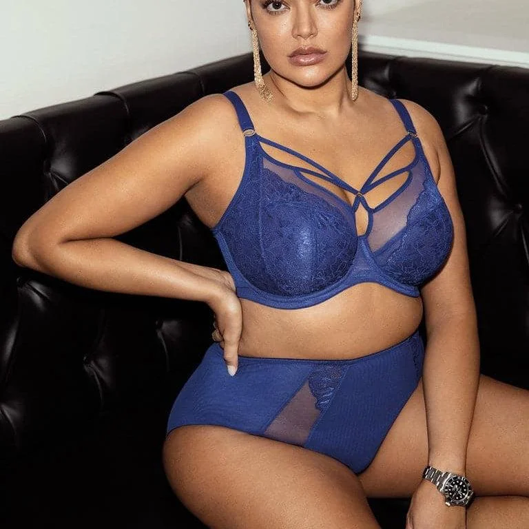Women's wireless bras for all - day comfortElomi Brianna UW Plunge Bra in Lapis EL8080 Women's wireless bras for all - day comfortElomi Brianna UW Plunge Bra in Lapis EL8080