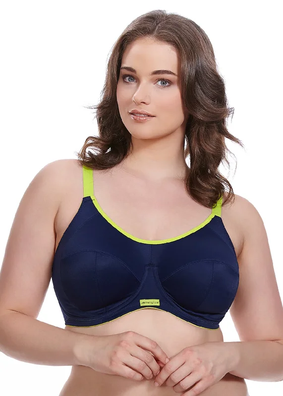Women's bras with a lift and separate functionElomi Energise Underwire Sports Bra With J Hook, Navy