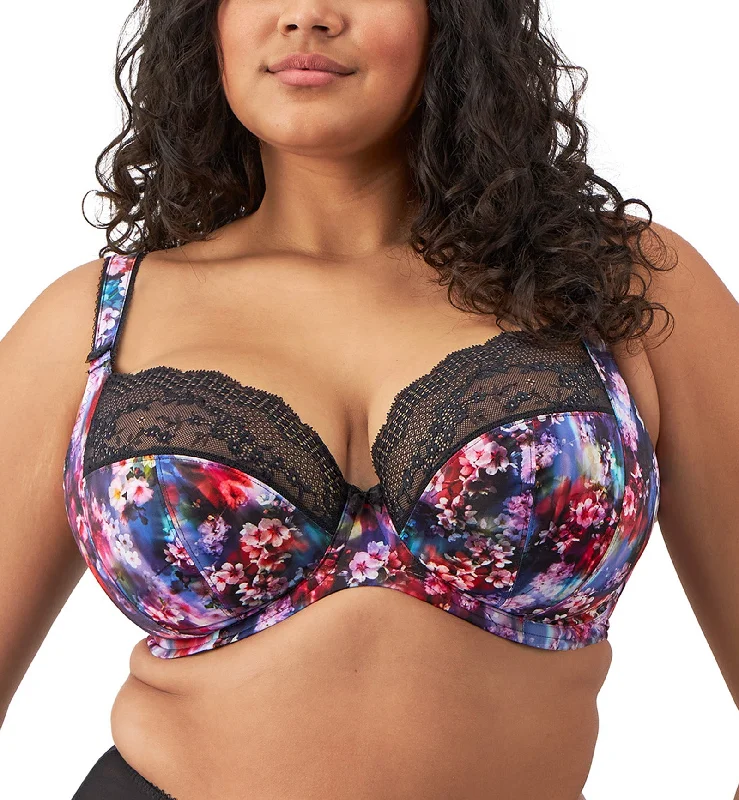 Bra with a wireless memory foam cup for ultimate comfort Elomi Lucie Banded Stretch Lace Plunge Underwire Bra (4490) - Cherry Blossom Bra with a wireless memory foam cup for ultimate comfort Elomi Lucie Banded Stretch Lace Plunge Underwire Bra (4490) - Cherry Blossom