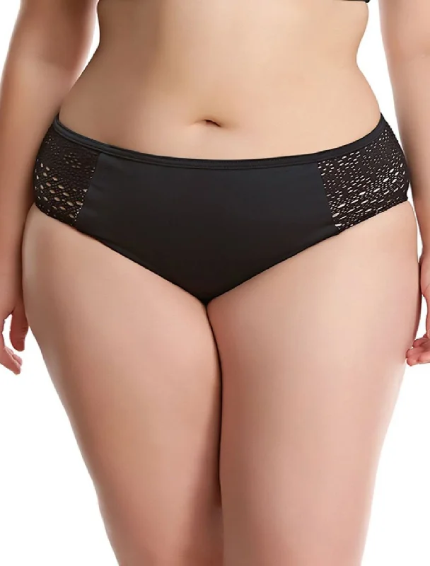 Women's Panache bras for larger bustsElomi Swim Indie Mid Rise Bikini Brief Panty in Black Women's Panache bras for larger bustsElomi Swim Indie Mid Rise Bikini Brief Panty in Black