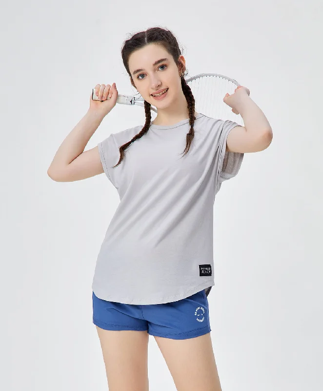 Plus - size bras designed for larger cup sizes and fuller figures​ Energized Junior Digital Daydream Basic Cotton Cap-Sleeve Tee