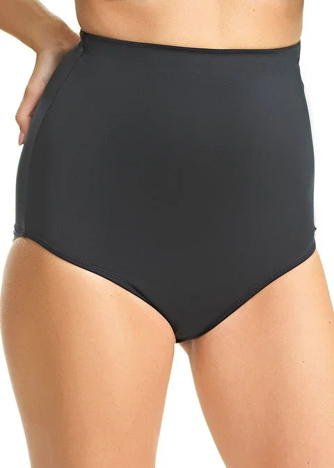 Women's geometric - patterned brasFantasie Versailles High Waist Brief Swim Bottom with Control Lining, Black