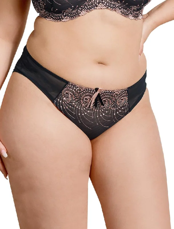 Women's bras with a seamless constructionFit Fully Yours Nicole Bikini Brief Panties, Black and Rose Gold Women's bras with a seamless constructionFit Fully Yours Nicole Bikini Brief Panties, Black and Rose Gold