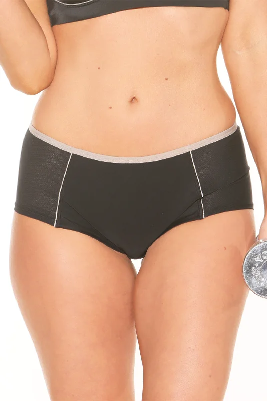 Women's bras with a slimming effectFit Fully Yours Pauline Boyshort Panty, Black/Grey Women's bras with a slimming effectFit Fully Yours Pauline Boyshort Panty, Black/Grey