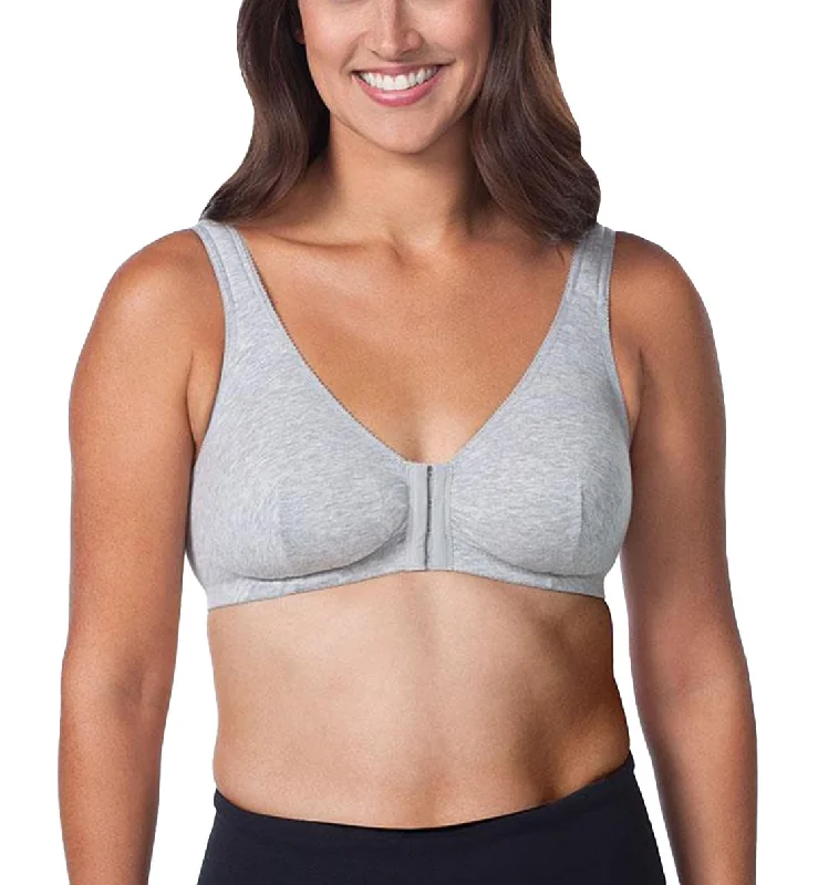 Nursing bras for easy breastfeeding access Leading Lady Meryl Cotton Front Closure Bra (110) - Heather Grey Nursing bras for easy breastfeeding access Leading Lady Meryl Cotton Front Closure Bra (110) - Heather Grey