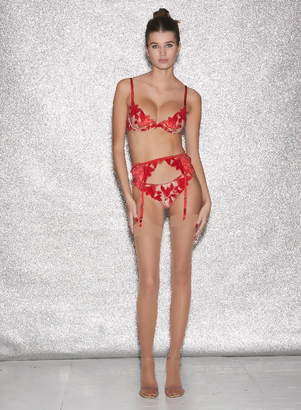 Bra with a wire - free band for a more comfortable underbust area Lily Embroidery Hipster Thong Bra with a wire - free band for a more comfortable underbust area Lily Embroidery Hipster Thong