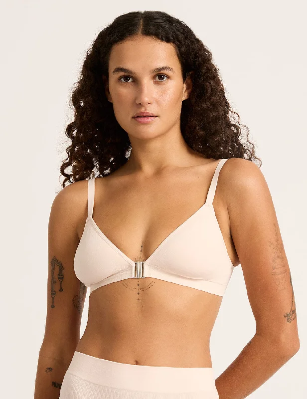 Bra with adjustable hooks for a customized fit​ LYOLYTE® Padded Bralette - Powder Pink