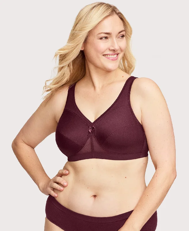 Polyester bras with moisture - wicking properties MagicLift Active Support Bra Wine Polyester bras with moisture - wicking properties MagicLift Active Support Bra Wine