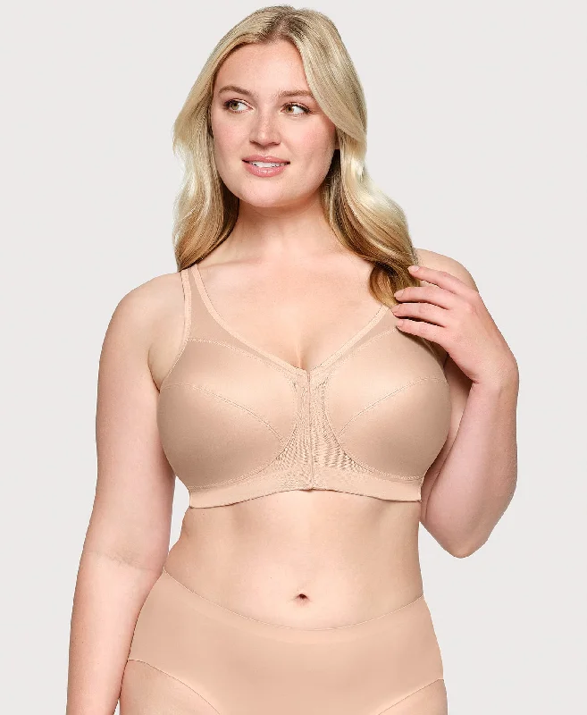 Front - closure bras for easy on and off MagicLift Front-Closure Posture Back Bra Cafe Band | 54 Front - closure bras for easy on and off MagicLift Front-Closure Posture Back Bra Cafe Band | 54