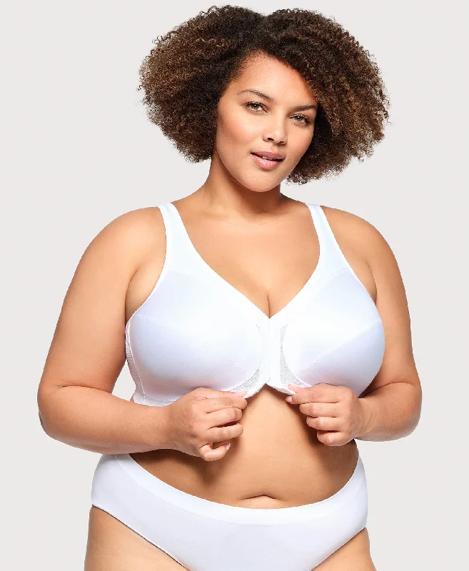 Bra with a pattern - print for a more unique appearance MagicLift Front-Closure Posture Back Bra White Band | 46 Bra with a pattern - print for a more unique appearance MagicLift Front-Closure Posture Back Bra White Band | 46