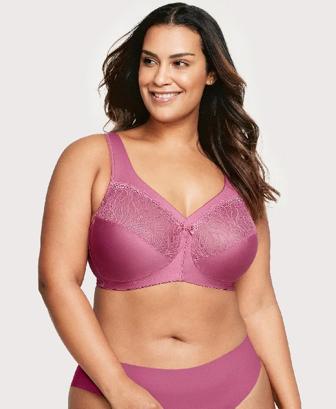 Bra with a plus - size padded strap for reduced shoulder strain MagicLift Natural Shape Support Bra Red Violet Bra with a plus - size padded strap for reduced shoulder strain MagicLift Natural Shape Support Bra Red Violet