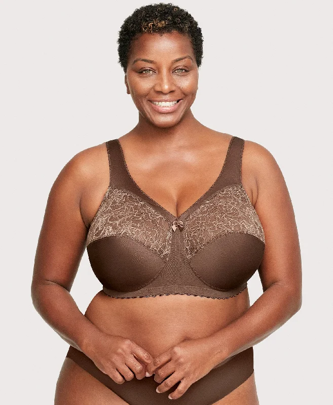 Bra with a plus - size seamless design for a smooth look MagicLift Original Support Bra Mocha Bra with a plus - size seamless design for a smooth look MagicLift Original Support Bra Mocha
