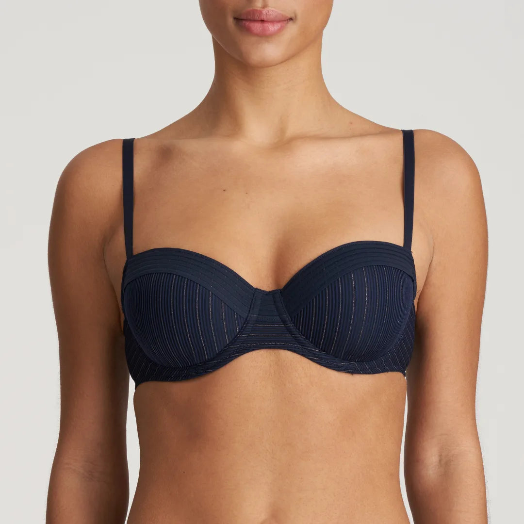 Women's geometric - patterned brasMarie Jo - Tokuda Padded Balcony Bra | Velvet Blue Women's geometric - patterned brasMarie Jo - Tokuda Padded Balcony Bra | Velvet Blue