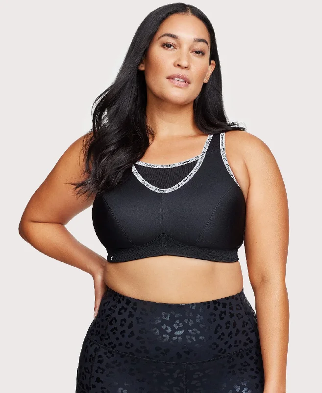 Bra with a single - strap design for a unique and modern style No-Bounce Camisole Sports Bra Black Bra with a single - strap design for a unique and modern style No-Bounce Camisole Sports Bra Black
