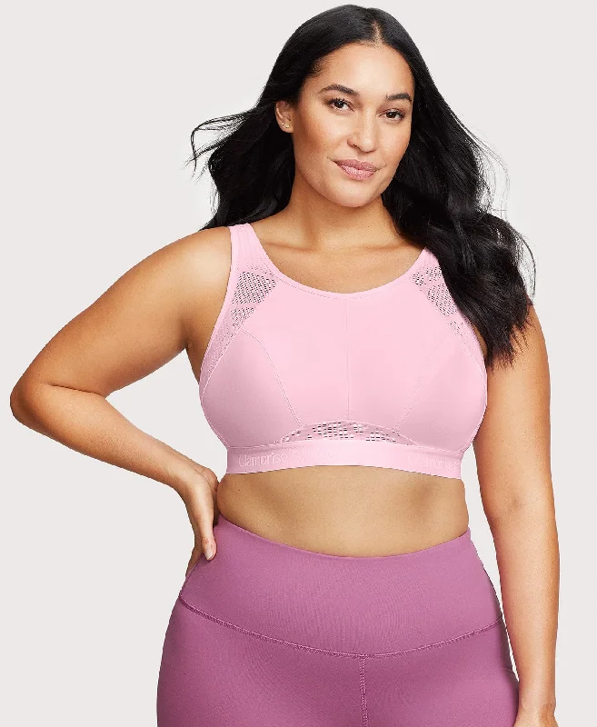 Cotton bras known for breathability and softness​ No-Sweat Mesh Sports Bra Pink