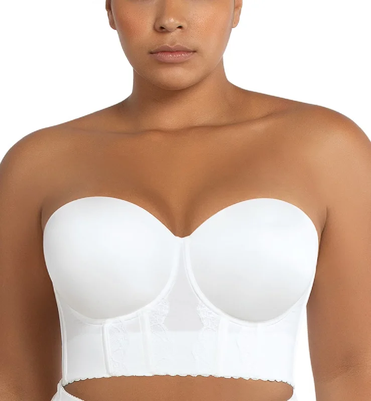 Bra with a plus - size padded strap for reduced shoulder strain Parfait Elissa Molded Underwire Midi Bustier (P50116) - Pearl White Bra with a plus - size padded strap for reduced shoulder strain Parfait Elissa Molded Underwire Midi Bustier (P50116) - Pearl White