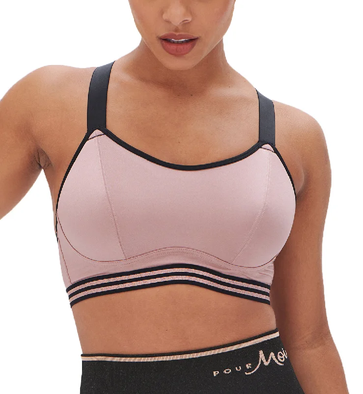Front - closure bras for easy on and off Pour Moi Energy Empower Underwire Light Padded Convertible Sports Bra (97003) - Rose Gold Front - closure bras for easy on and off Pour Moi Energy Empower Underwire Light Padded Convertible Sports Bra (97003) - Rose Gold