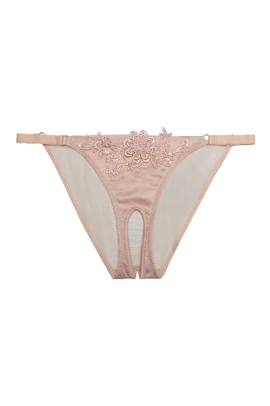 Bra with moisture - wicking lining for sweaty situations Playful Promises Virginia Peach Guipure Crotchless Brief Bra with moisture - wicking lining for sweaty situations Playful Promises Virginia Peach Guipure Crotchless Brief