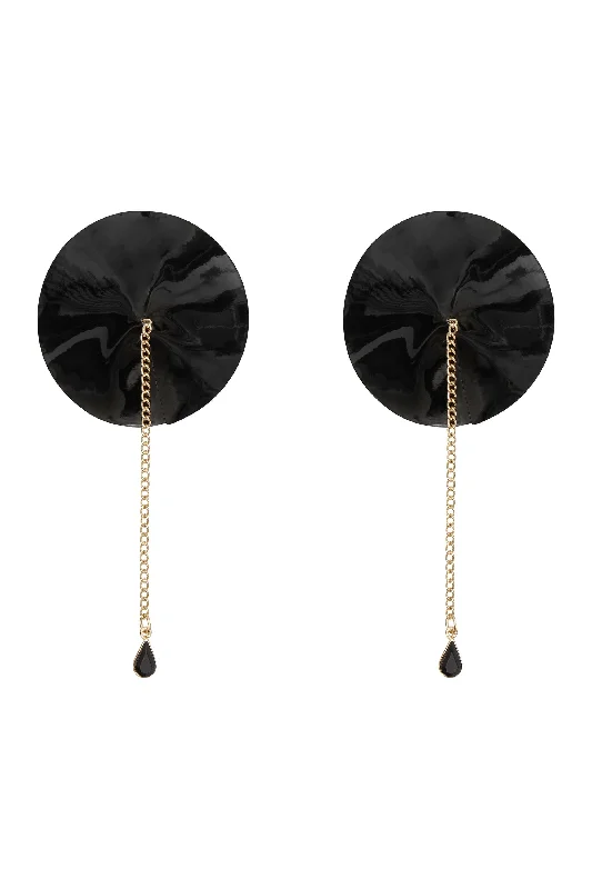 Women's bras with a cooling fabricRegalia Chain Detail Nipple Pastie Black