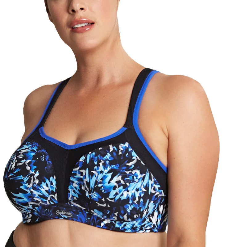 Bra with a low - cut cup for a more revealing style Sculptresse by Panache Non-padded Underwire Sports Bra (9441) - Active Camo Bra with a low - cut cup for a more revealing style Sculptresse by Panache Non-padded Underwire Sports Bra (9441) - Active Camo