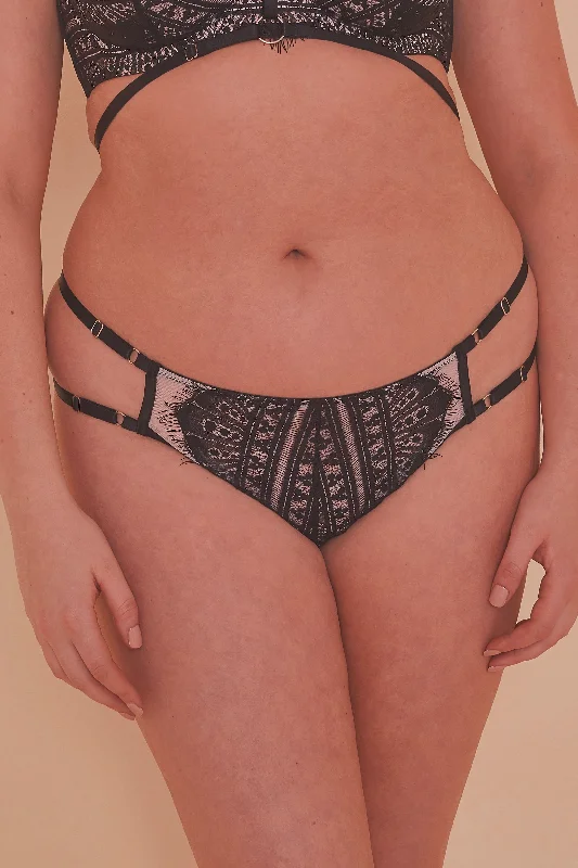 Women's sports bras with a racerback designSky Pearl Lace Harness Curve Brief
