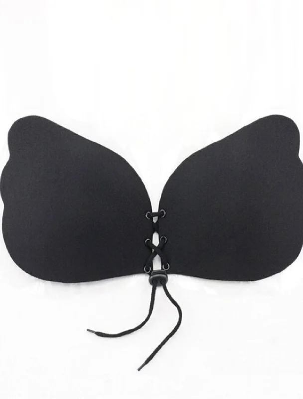 Women's bras with moisture - wicking propertiesStick On Backless and Strapless Push Up Wing Style Bra, Black Women's bras with moisture - wicking propertiesStick On Backless and Strapless Push Up Wing Style Bra, Black
