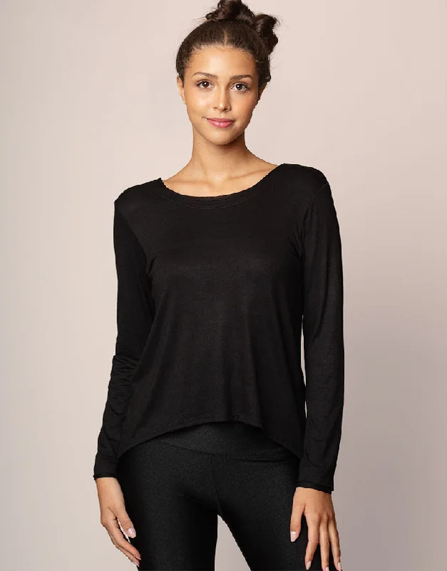 Women's convertible bras with multiple strap optionsSunday Long Tee Black