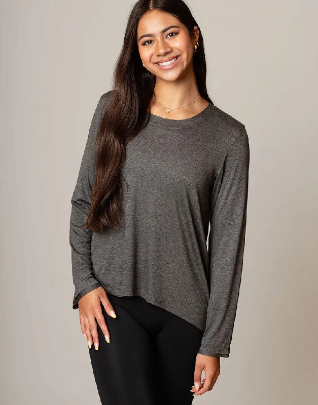 Women's Hanes bras for budget - friendly optionsSunday Long Tee Charcoal