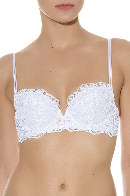 Women's full - cup bras for maximum coverageWacoal Flore Underwire Padded Plunge Bra White Women's full - cup bras for maximum coverageWacoal Flore Underwire Padded Plunge Bra White