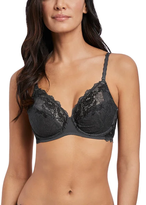 Women's plunge bras for low - cut topsWacoal Lace Perfection Average Wire Bra, Charcoal Women's plunge bras for low - cut topsWacoal Lace Perfection Average Wire Bra, Charcoal