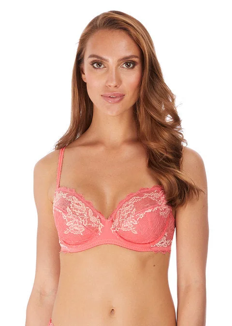 Women's Panache bras for larger bustsWacoal Lace Perfection Average Wire Bra, Strawberry Ice Women's Panache bras for larger bustsWacoal Lace Perfection Average Wire Bra, Strawberry Ice