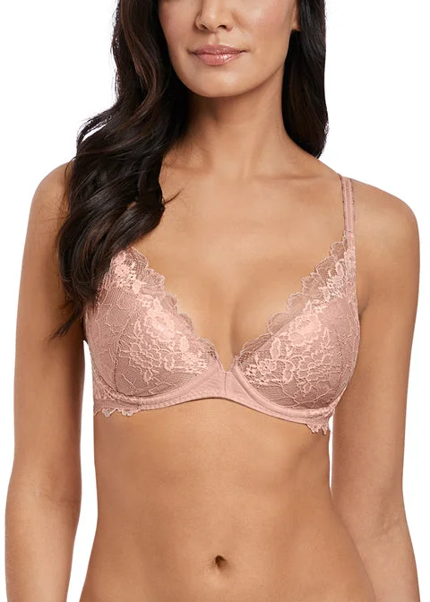 Women's strapless bras with silicone gripWacoal Lace Perfection Plunge Push Up Bra, Rose Mist Women's strapless bras with silicone gripWacoal Lace Perfection Plunge Push Up Bra, Rose Mist