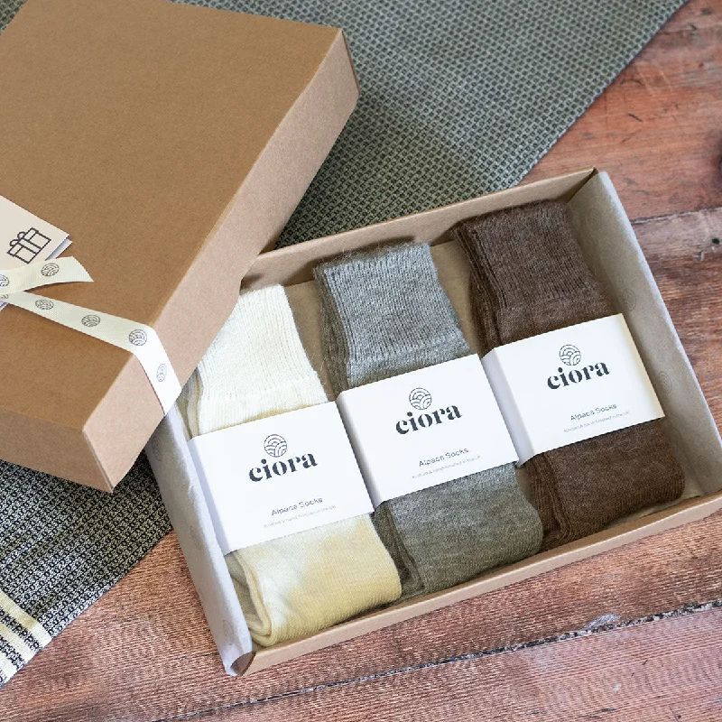 Alpaca Everyday Socks - 3 Pair Gift Box