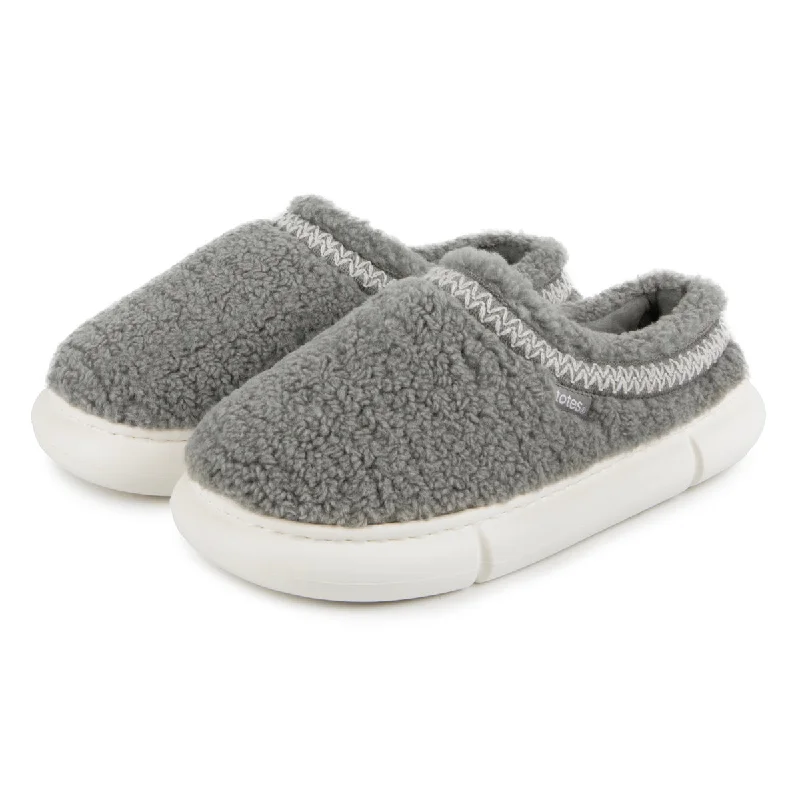 Women's crew socks with a polka - dot printBORG CLOUD SWEPT BACK MULE Womens Mule Slippers Grey Women's crew socks with a polka - dot printBORG CLOUD SWEPT BACK MULE Womens Mule Slippers Grey