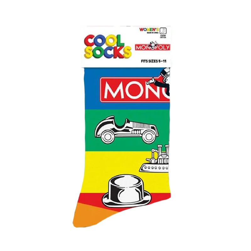 Women's nylon - reinforced socks for durabilityCool Socks Women's Crew Socks - Monopoly Pieces Women's nylon - reinforced socks for durabilityCool Socks Women's Crew Socks - Monopoly Pieces