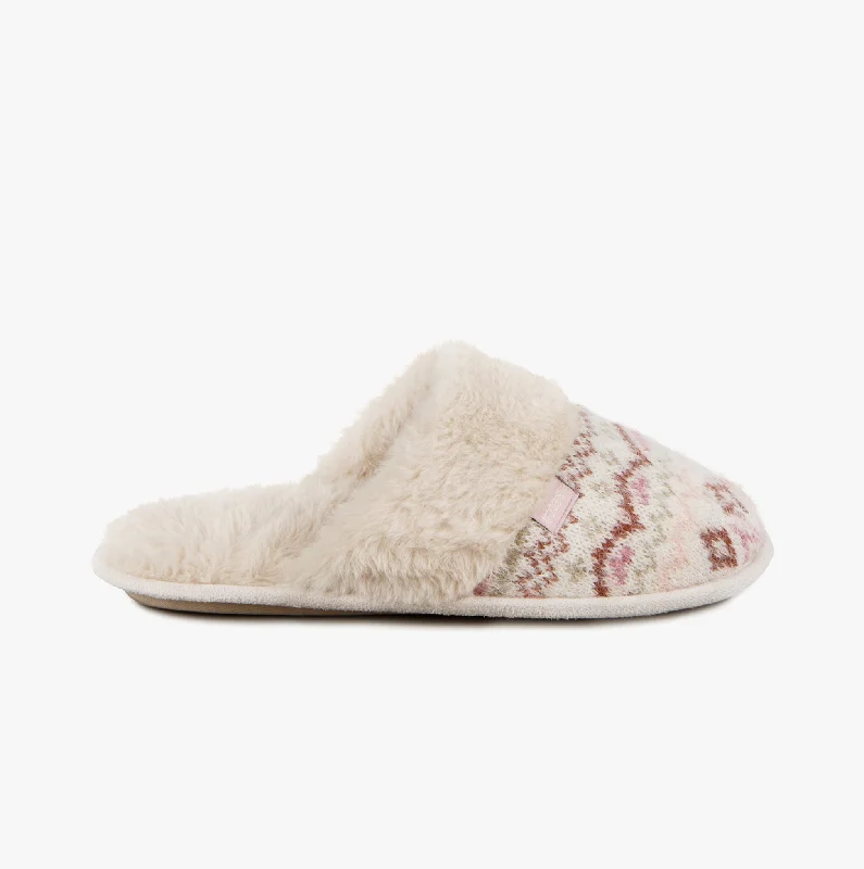 Women's anti - odor socks for long - day freshnessFAIR ISLE KNIT MULE Slippers Womens Fairisle Women's anti - odor socks for long - day freshnessFAIR ISLE KNIT MULE Slippers Womens Fairisle