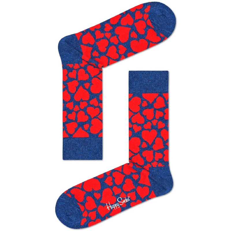 Women's bamboo fiber socks for eco - friendlinessHappy Socks Women's Crew Socks - Hearts Women's bamboo fiber socks for eco - friendlinessHappy Socks Women's Crew Socks - Hearts