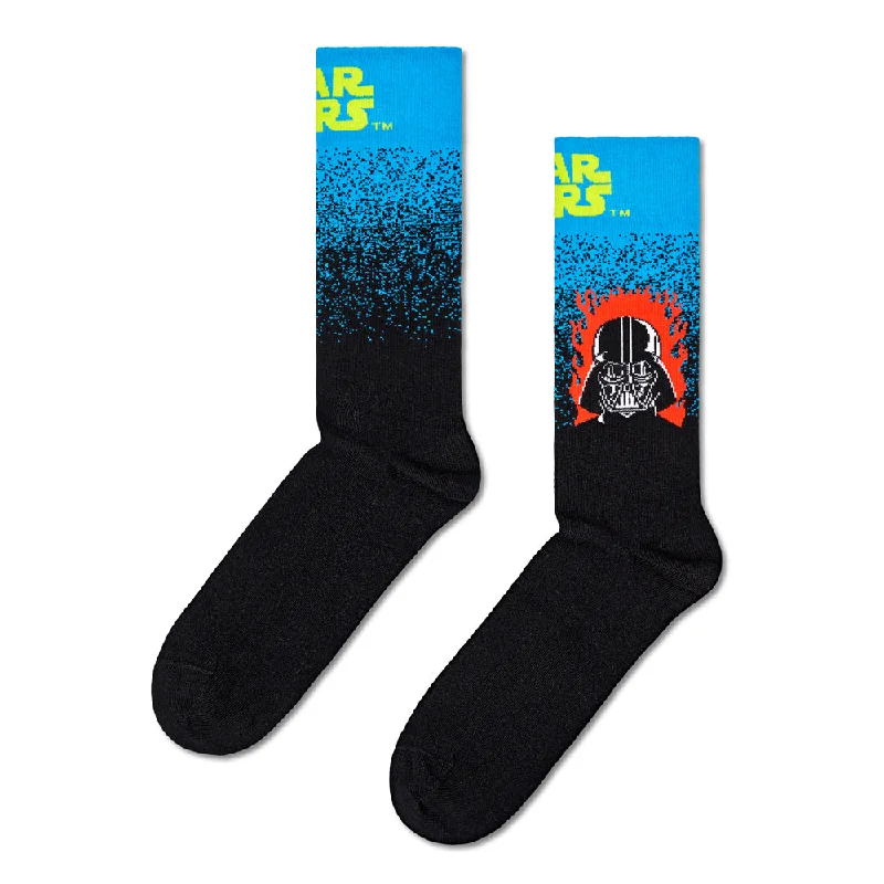 Women's over - the - calf socks with a stripe designHappy Socks x Star Wars Women's Crew Socks - Darth Vader Women's over - the - calf socks with a stripe designHappy Socks x Star Wars Women's Crew Socks - Darth Vader