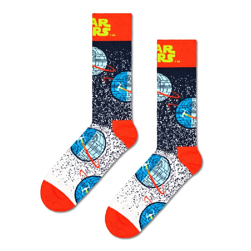 Women's satin - trimmed socks for a touch of eleganceHappy Socks x Star Wars Women's Crew Socks - Death Star Women's satin - trimmed socks for a touch of eleganceHappy Socks x Star Wars Women's Crew Socks - Death Star