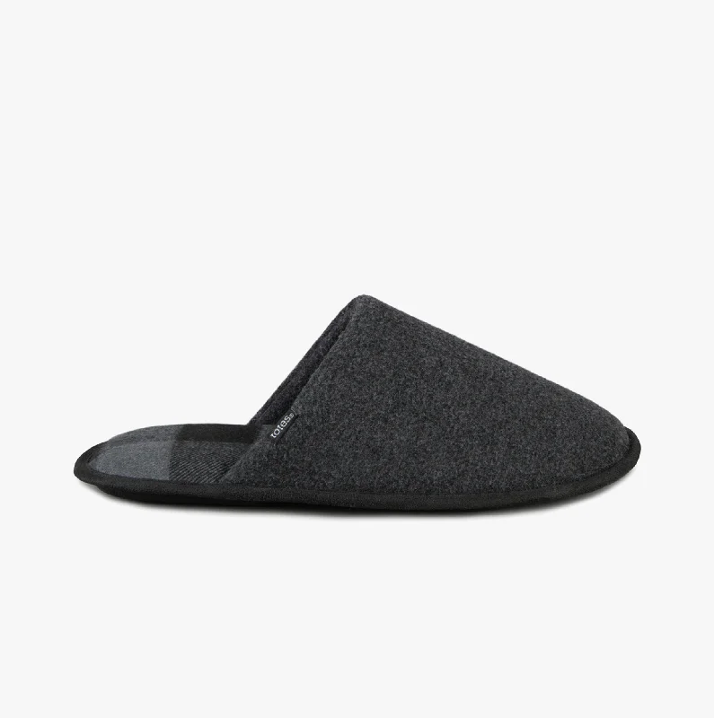 Women's non - slip socks for safetyJERSEY MULE Slippers WITH CHECK LINING Mens Charcoal Women's non - slip socks for safetyJERSEY MULE Slippers WITH CHECK LINING Mens Charcoal
