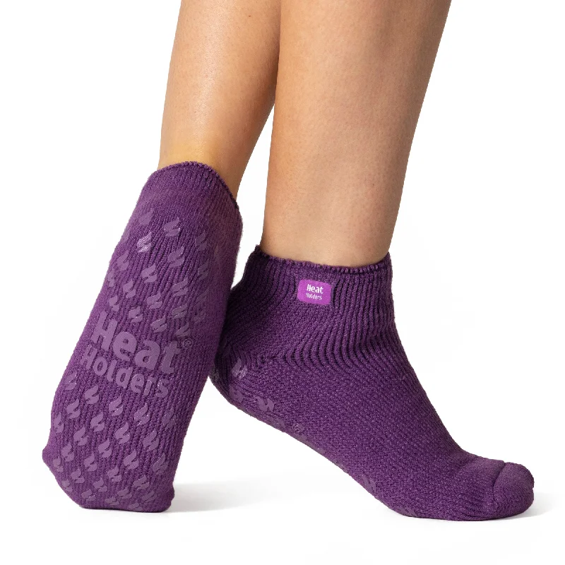 Women's no - show socks with a floral motifLadies Original Ankle Slipper Socks - Lilac/Mauve Women's no - show socks with a floral motifLadies Original Ankle Slipper Socks - Lilac/Mauve