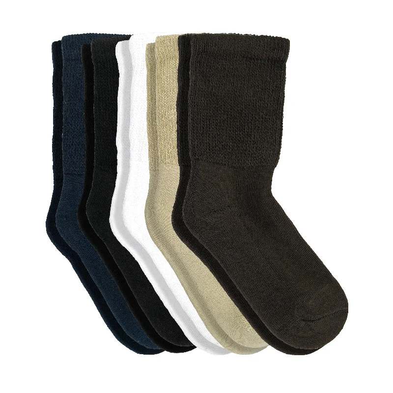 Women's adjustable - fit socks for a customized feel3-Pack Ladies Diabetic Accordion Knit Crew Socks Women's adjustable - fit socks for a customized feel3-Pack Ladies Diabetic Accordion Knit Crew Socks